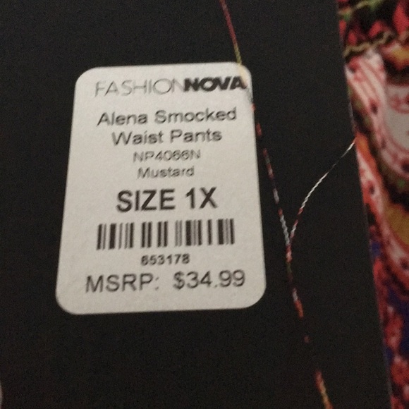 ALENA SMOCKED PANTS NWT 1X - Picture 3 of 8